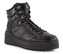 Schuhe Boots Leder Lammfell