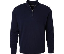 Pullover Troyer Reines Kaschmir navy