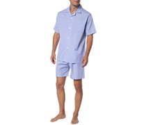 Schlafanzug Pyjama, Baumwoll-Popeline