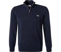 Pullover Troyer Classic Fit Baumwolle marine