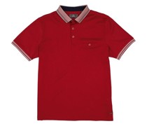 Polo-Shirt Baumwoll-Jersey bordeaux