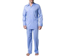 Schlafanzug Pyjama, Classic Fit, Baumwolle