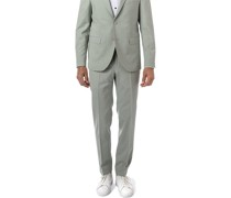 Hose Slim Fit Schurwolle-Seide salbei meliert