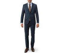Anzug Slim Fit Schurwoll-Stretch dunkel meliert