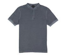 T-Shirt Regular Fit Baumwoll-Piqué anthrazit