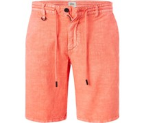 Hose Shorts Regular Fit Baumwolle-Leinen lachs