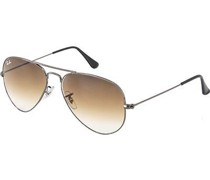 Brillen Sonnenbrille Aviator Metall -braun