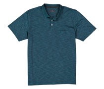 Polo-Shirt Baumwoll-Piqué dunkel meliert