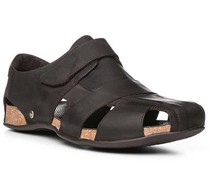 Schuhe Sandalen Nappaleder geölt dunkel