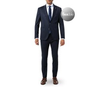 Anzug Modern Fit Jersey waschbar navy