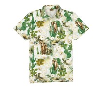 Polo-Shirt Bio Baumwoll-Piqué  floral