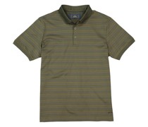 Polo-Shirt Baumwoll-Jersey khaki gemustert