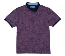 Polo-Shirt Baumwoll-Jersey bordeaux-blau floral