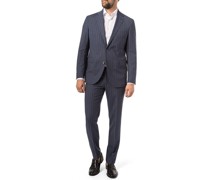 Anzug Shaped Fit Schurwolle dunkel gestreift