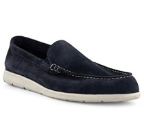 Schuhe Mokassins Nubukleder dunkel