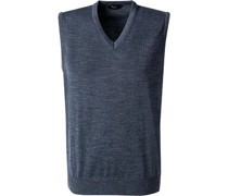 Pullunder Schurwolle jeans meliert