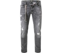 Jeans 1980 Slim Fit Baumwoll-Stretch dunkel