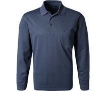 Polo-Shirt Baumwoll-Jersey dunkel gemustert