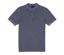 T-Shirt Regular Fit Baumwoll-Piqué -grau