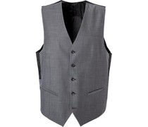 Anzugweste Slim Fit Schurwolle dunkel