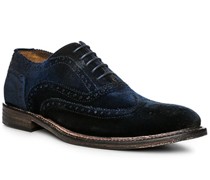 Schuhe Oxford Samt dunkel