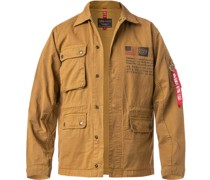 Fieldjacket Baumwolle ungefüttert khaki