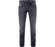 Jeans Slim Fit Baumwoll-Stretch dunkel