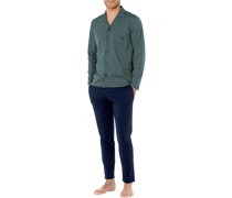 Schlafanzug Pyjama, Baumwoll-Jersey