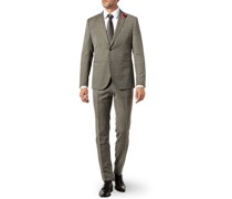 Anzug Slim Fit Schurwolle pistazie meliert