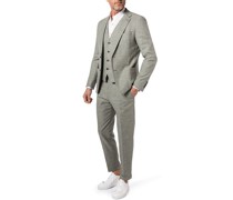 Anzug Slim Fit Baumwolle-Leinen mittel