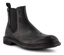 Schuhe Chelsea Boots Leder nero