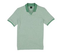 Polo-Shirt Baumwoll-Jersey  meliert