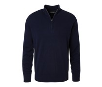 Pullover Troyer Reines Kaschmir navy