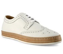 Schnürschuhe Leder bianco