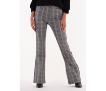 Minus Damen Hosen Carma Check Flared Pants - Merhfarbig/Bunt