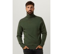 Calvin Klein Herren Pullover Merino Turtle Neck - Dunkelgrün