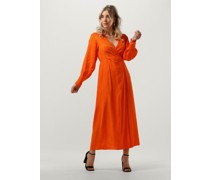 Selected Femme Damen Kleider Slfabienne Satin Ankle Wrap Dress - Orange