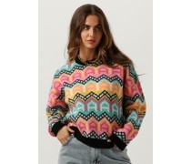 Alix The Label Damen Pullover Ladies Knitted Multi Colour Pullover - Merhfarbig/Bunt