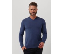 Profuomo Herren Pullover & Cardigans Pullover V-neck - Blau