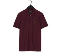 Polo-shirt Plain Polo Shirt Bordeaux Herren