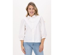 Minus Damen Blusen Caisa Shirt - Nicht-gerade Weiss