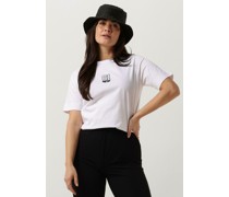 Penn & Ink Damen Tops & T-Shirts T-shirt Print - Ecru