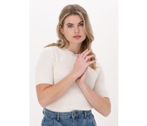 Selected Femme Damen Tops & T-Shirts Elina Ss Knit - Ecru