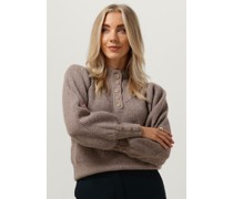 Y.a.s. Damen Pullover & Cardigans Yasjoha Ls High Neck Knit Pullover S. - Braun