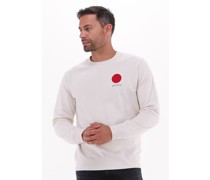 Edwin Herren Pullover & Cardigans Japanese Sun Sweat Heavy Felpa - Nicht-gerade Weiss