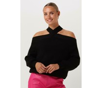 Alix The Label Damen Tops & T-Shirts Fancy Neck Pullover - Schwarz