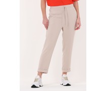 Access Damen Hosen Sweat Pants With Tun-up Hems - Sand