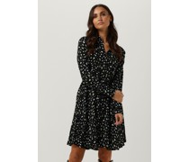 Selected Femme Damen Kleider Fiola Ls Aop Shirt Dress - Schwarz