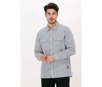 Scotch & Soda Herren Hemden Indigo Striped 2-pocket Regula - Dunkelblau