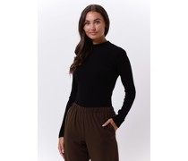 Modström Damen Tops & T-Shirts Krown Ls T-neck - Schwarz